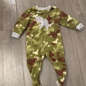 Carter's Green and Brown Dinosaur Footie